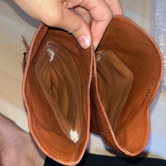 BCBG Girls Cognac Leather Heel Boots - Picture 9 of 10